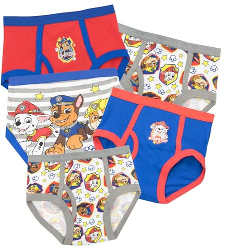 Paw Patrol Boys Chase Marshall Rubble Briefs Pack of 5 Multicoloured Age 3 to 4 Years