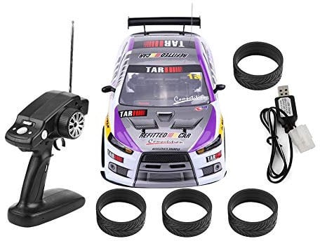 RC Drift Auto Spielzeug, 1/10 Antrieb 4WD Fernbedienung Drift Auto RC Rennwagen Modell Spielzeug Fahrzeug(Zwei-Batteriefach (70 km/h))