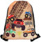 HECKBO Kinder Turnbeutel Monster Truck - 40x32cm - Sportkleidung Trinkflasche - Kindergarten, Schule, Stoffbeutel Kita - Rucksack, Tasche, Sportrucksack, Sportbeutel Junge Mädchen