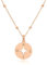 WANDA PLATA Collana con Ciondolo Bussola da Donna in Argento 925 Placcato in Oro Rosa, Gioielli, Rosa dei Venti