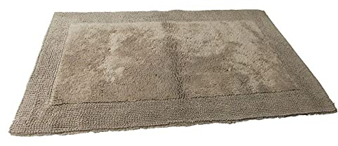 Batex Badteppich Duo-Flor Taupe ca.60X100cm Badematte Badezimmerteppich Badgarnitur Badvorleger Duschmatte