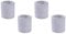 4er Set Kerzenhalter in Betonoptik 6,5 x 6 cm, Kerzenständer in grau für Spitzkerzen, Tafelkerzen, Stabkerzen oder auch Teelichte