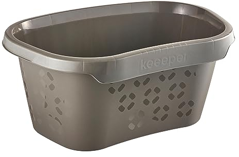 keeeper Wäschewanne mit Hüftstütze, 30,5 l, Tilda Eco Line, Eco-Grau