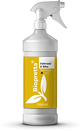 Biopretta Fahrrad/E-Bike Reiniger mit Sprühkopf 1 Liter materialschonendes Reinigungsmittel für das gesamte Bike