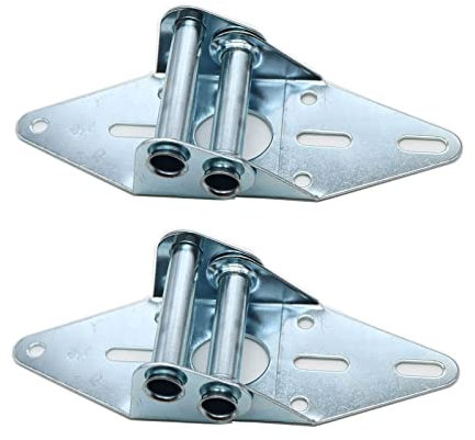 2 paquetes de bisagras de puerta de garaje galvanizadas – acero de calibre 14 resistente, adecuado para reemplazo residencial/ligero de puerta de garaje comercial (#3)