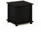 Furinno Simplistic Beistelltisch mit Stauraum, Espresso/Schwarz