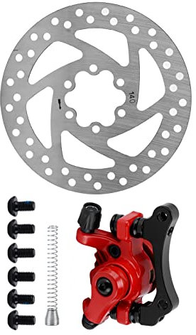 OUKENS Pinza freno, lega di alluminio + acciaio inossidabile, kit pinza freno a disco da 140 mm a 6 fori per scooter elettrico