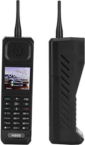 Yctze Ancien Téléphone Portable Classique, Téléphone Portable Rétro à écran 1,54 Pouces, Téléphone Portable 2G pour Personnes âgées, Batterie 4800 MAh, Double Carte Double Veille, Radio(Le Noir)