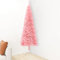 Tidyard Albero Natale Artificiale Sottile a metà Supporto Rosa 150 cm,Albero di Natale Artificiale ad Angolo con Supporto,Mezzo Albero di Natale da Parete,metà di Un Albero Normale,Mezzo Tondo