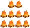 STOBOK Zubehör Künstlich 10 Stücke Miniatur Lagerfeuer Modell es Feuer Gefälschte Flamme Fee Lagerfeuer Dekorative Lagerfeuer Mittelstück Mikrolandschaft Statue e für Bonsai Pflanze