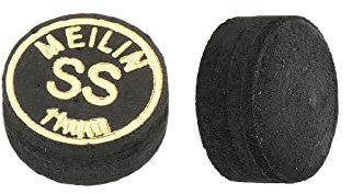 PATIKIL 11mm Pool Cue Tips, 2 Pack Super Soft Multiple Layer Pool Billiard Cue Tips Laminated Glue-on Snooker Stick Tip Billiard Accessories, Black