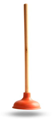Kitchen Sink Unblocker Drain Unblocker Toilet Plunger & Sink Plunger Heavy Duty Unblocking Functional Tool with 150mm (6 inch) Cup and 400mm (16 inch) Wood Handle Plunger Drain Unblocker for Home