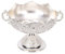 Cyrank Footed Fruit Bowl, Silver Fruits Bowl for Kitchen Counter Fruit Trays for Serving for Party Decorative Plate for Temples Sacrifices Home Decoration