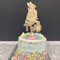 Luck and Luck Tortenaufsatz, Motiv: Peter Hase, personalisierbar, 1. Geburtstag, Holz-Kuchenaufsatz, Kinder-Kuchenaufsatz, Peter-Hasen-Party-Kuchendekoration, Kuchendekorationen