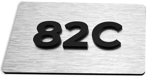 ALÚMADESIGNCO Personalizable Número de Placa Moderna Dígitos De La Dirección De La Puerta del Hotel Etiqueta de la Placa - Modernos Hotels Puertas y Portales Señaletica - Numeros De Hoteles Señal