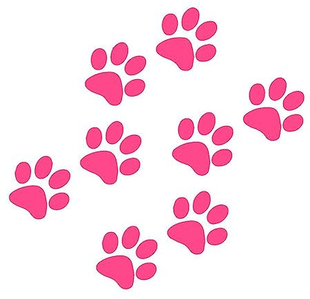 Patte de Chat Autocollants de Voiture, Autocollants Réfléchissants en Vinyle, Dog Paws Patte de Chat Patte de Chien Stickers, Drôle Carrosserie Moto Casque de Vélo Autocollants, Rose