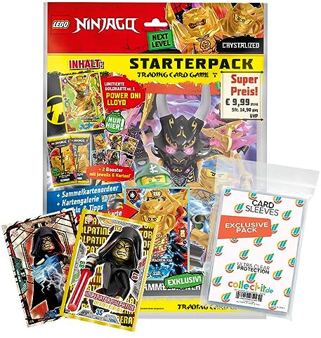 Bundle mit Lego Ninjago Serie 8 Next Level Trading Cards - 1 Starter + Exklusive Collect-it Hüllen
