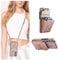 QLTYPRI Crossbody Wallet Case for Samsung Galaxy A14 4G/5G, PU Leather Phone Case with RFID Blocking Card Slots Holder 360° Rotatable Ring Kickstand Wrist Strap Lanyard Handbag Purse Cover - Rose Gold