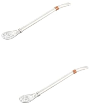 HOMSFOU 2 Piezas Cuchara De De Acero Inoxidable Extraíble Cucharas Soperas Barra De Bar Acero Inoxidable 304 Banda