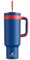 POWCAN Vaso de 50 onzas con asa, popote y tapa para sorber 2 en 1, a prueba de fugas, apto para lavavajillas, taza de café de viaje de acero inoxidable aislada, mantiene el frío durante 34 horas, cabe