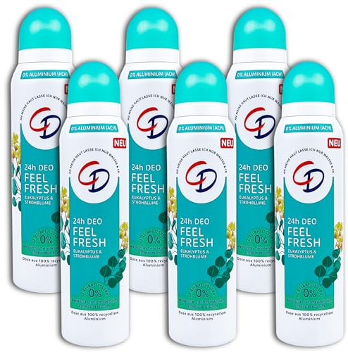 6 er Pack -CD Deospray Feel Fresh Eukalyptus & Strohblume 6 x 150 ml