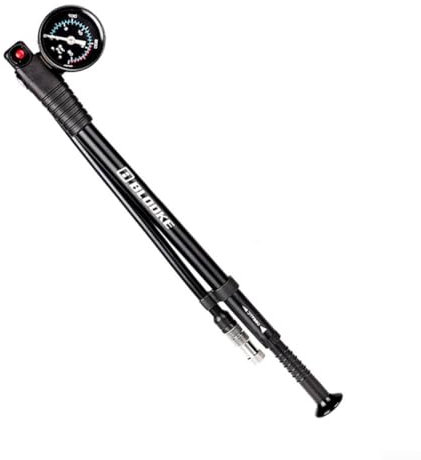 Effizienter Hochdruck-Fahrradfüller, 300 PSI, für Hinterradstoßdämpfer & Federgabel, Mountain-Rennräder (schwarz)