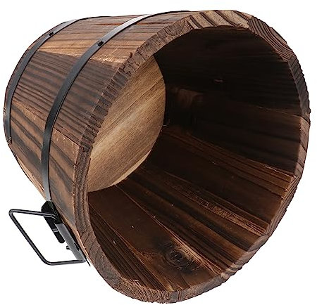 BESPORTBLE Jardinière Décorative en Bois Style Vintage Pot de Fleurs pour La Maison Le Bureau Marron 19 X 14 X 15 Cm