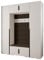 MEBLE KRYSPOL Inova 1 Möbelset - Moderne Garderobe - für Schlafzimmer, Wohnzimmer, Flur, Kinderzimmer - Ankleidemöbel - 236,7x200x47cm - Weiß, Paneele Manila 04, Handgriff Schwarz