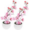 ULDIGI 2 STK gefälschter Pflaumenblüten-Bonsai Zen-Gartendekoration Kunstpflanze kunstplflanze künstliche Pflanzen gefälschte Blumen falsche Topfpflanze Künstliche Desktop-Topfpflanze