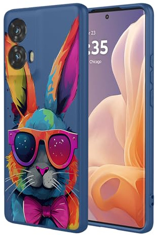 BORYA Silicone Case for Motorola Edge 50 Fusion, Ultra Thin Shockproof Silky Soft Premium TPU Simple Elegant Cover With Microfiber Lining, Cute Cartoon Color Pattern, P6