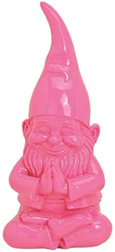 Pommerntraum ® | GartenDeko WohnDeko Dekorationsfiguren Yogafiguren Yoga-Zwerge Gartenzwerge Zen-Zwerge beim Yoga Pilates Sport Sportübungen (PINK)