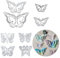 Bofanze 8 Stück 3D-Schmetterling-Metall-Stanzformen Schmetterlingsform Prägeschablonen Stanzschablonen Schmetterlinge Stanzformen für DIY,Metallschablone,Scrapbooking Butterfly Cutting Dies