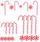 Naler Bastoncini di Zucchero Natalizi 24pcs Bastoncini Natalizi per Decorazioni Albero di Natale Addobbi Natalizi per la Casa con Corda