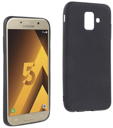 REY Schwarz Silikonhülle TPU für Samsung Galaxy A5 2017, Handyhülle Premium Kratzfest TPU Durchsichtige Schutzhülle, Ultradünne 0,33 mm