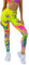 Women's Sports Leggings, Embossed Print Yoga Trousers，Colourful Gym Sports Leggings (DE/NL/SE/PL, Alphanumerisch, M, Regular, Regular, gelb)