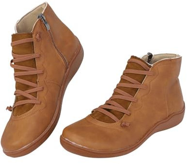 BOTCAM Stiefeletten Damen Schwarz Flach - Chelsea Stiefel Schlupfstiefel mit Reißverschluss Ankle Boots Winterstiefel Rutschfest Stiefel Damenstiefel Wildleder Stiefel Für Frauen Gr.35-43