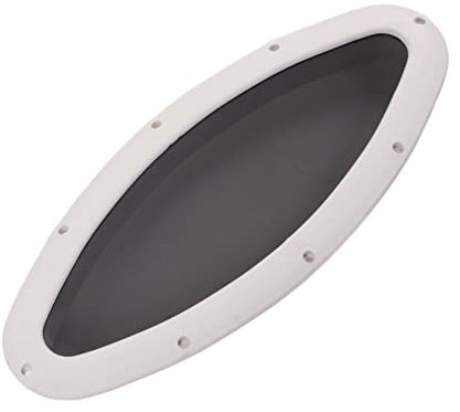 Elliptical Porthole Window, Marine Porthole Window Oval Porthole 465x200mm ABS Tempered Glass for Yacht Boat Cabin Storeroom Conference Room