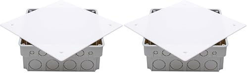 Kopp 356103006 Abzweigkasten Isolierstoff, mit Deckel Unterputz, Kastenmaße Außen 164 x 164 x 65 mm, Deckelmaße 185 x 185 x 2 mm (montiert) Kasten-Innenmaße 150 x 150 x 60 mm (Packung mit 2)