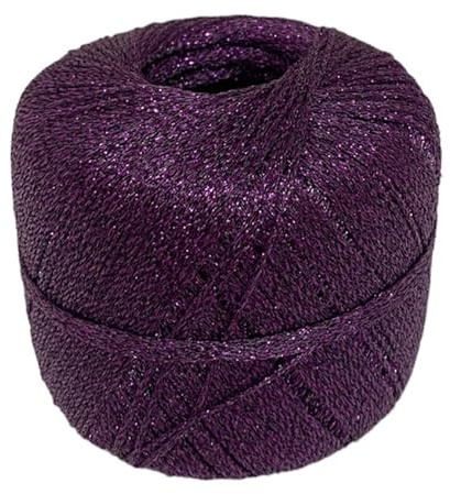 Filato Lurex Lame' Laminato per uncinetto e Hobbistica gomitolo da 25 gr (VIOLA 13)