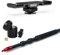 keepdrum MK3500 Boom Pole Extendible up to 3.5 m with Bag and Dual Hot Shoe Adapter
