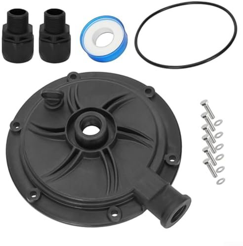Kit de cubierta de bomba de piscina, Voluta de repuesto de bomba de refuerzo, Piezas de filtro de bañera, Adaptadores roscados de junta tórica de carcasa de voluta principal Cinta de sellado