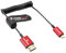 Alvin's Cables Câble spiralé 8K 2.1 micro HDMI vers HDMI ultra fin pour Atomos Ninja V, 8K @ 60 Hz 4K @ 120 Hz haute vitesse HDMI pour Sony A7RIII A7II A7M3, pour Canon R5 M6, pour FUJIFILM X-T4 X-T3