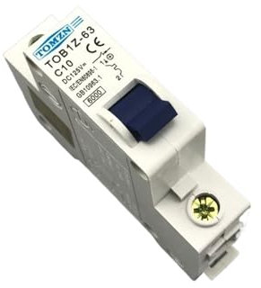 JBGBAL Disjoncteur 1P 10A DC 125V MCB Courbe C