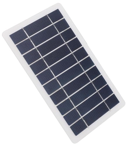 Qcwwy 5W Hocheffizientes USB -Solar -Panel Ladegerät für Laptop Radio Mobiltelefon, Monokristalline Silizium, Leicht und Tragbar für Camping Wanderungen