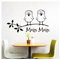 Grandora W5023 Wandtattoo Spruch Moin Moin + lustige Vögel I schwarz (BxH) 58 x 31 cm I Küche Esszimmer Aufkleber Wandsticker Wandaufkleber