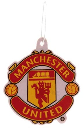 Manchester United Air Freshener/Lufterfrischer/Wunderbaum/Autoduft mit Motiv FC Logo (Einheitsgröße) (Weiß/Rot/Gelb)