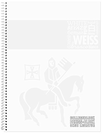 Staufen 4006050049835 Collegeblock, Premium, A4, 5er Pack, 80Bl, Lin30, 90 g, blanko, weiß