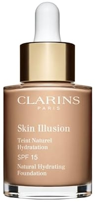 Clarins Skin Illusion Fondotinta Liquido Idratante Naturale con SPF 15, 108 Sand, 30 ml