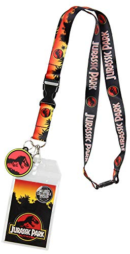 Jurassic Park Logo Lanyard Keychain ID Logo Gummi Charme und Aufkleber