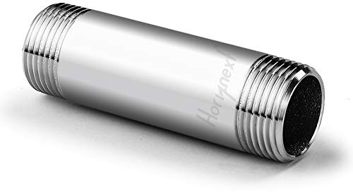 Horiznext Gewinde-Rohrverschraubung 304 Edelstahl 1/2 Zoll npt Außenrohrnippel, NPT 3/4 - 4 inch length, 1